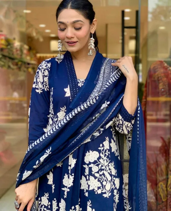 Blue_Premium_Cotton_Anarkali_Set_for_Women