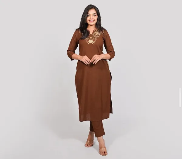 Premium_Cotton_Embriodered_Kurta_Pant_Set