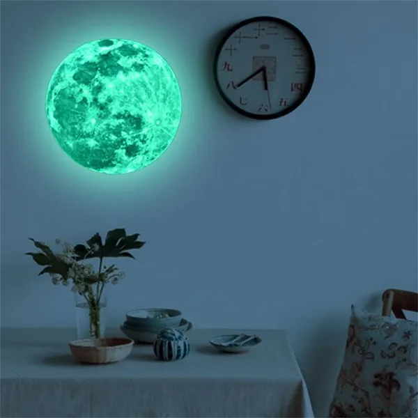 High_Grade_Paper_Moon_Glow_in_The_Dark_Luminous_Astronomy_Wall_Sticker_(30_cm,_Green,_Large)