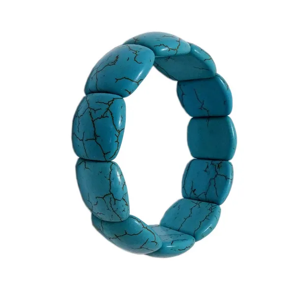 Sky_Blue_Stone_Beads_Bracelet_For_Unisex