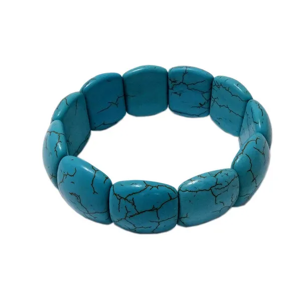 Sky_Blue_Stone_Beads_Bracelet_For_Unisex
