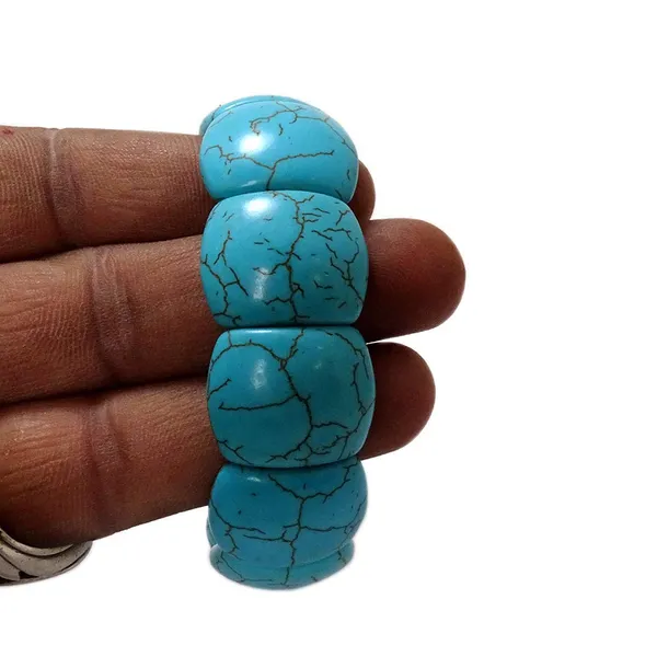 Sky_Blue_Stone_Beads_Bracelet_For_Unisex