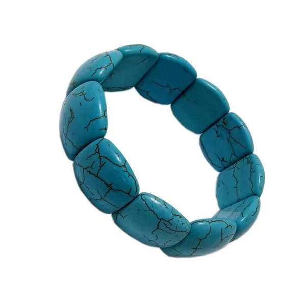 Sky_Blue_Stone_Beads_Bracelet_For_Unisex