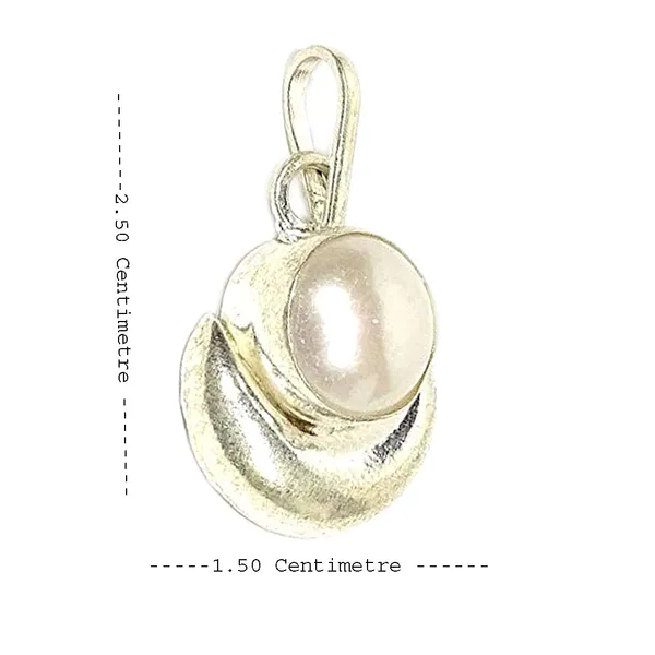 White_Silver_Pearl_Moon_Locket_For_Unisex