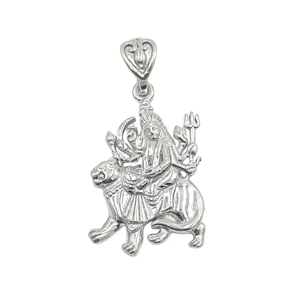Sterling_Silver_Maa_Sherawali_Pendant_For_Unisex