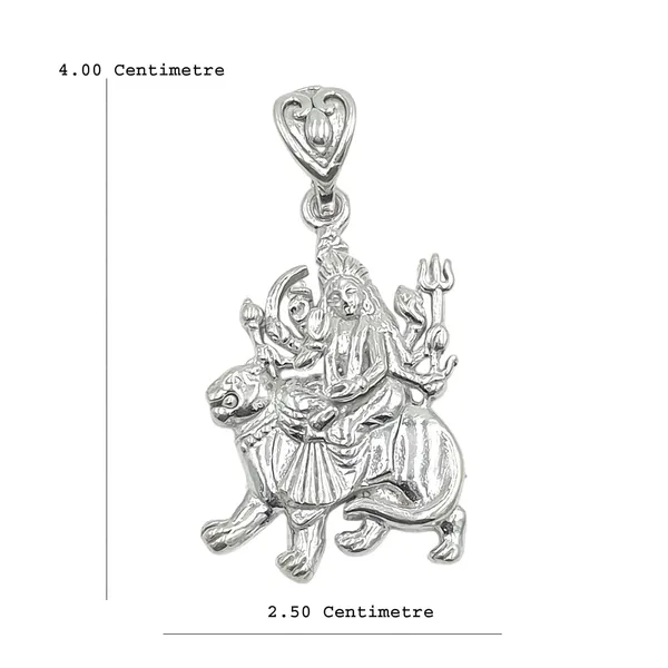 Sterling_Silver_Maa_Sherawali_Pendant_For_Unisex