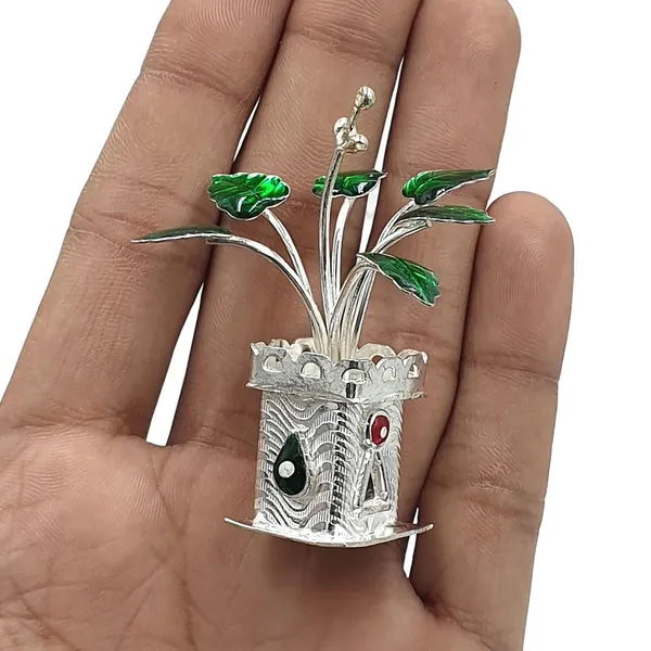 Silver_Tulsi_Plant_Idol_For_Pooja_Item