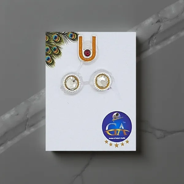 Silver_Tilak_&_Earrings_Idol_Jewellery_For_Krishna_Idol