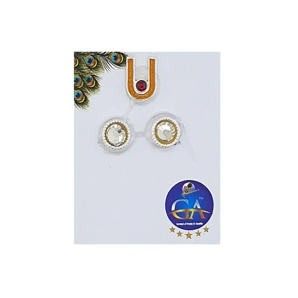 Silver_Tilak_&_Earrings_Idol_Jewellery_For_Krishna_Idol