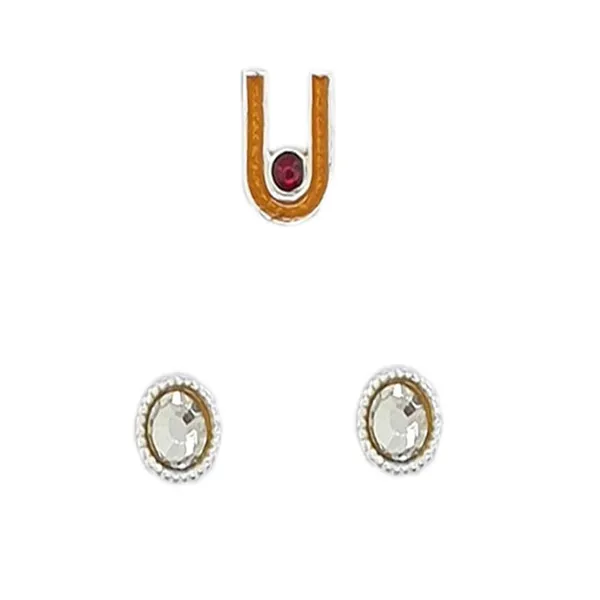 Silver_Tilak_&_Earrings_Idol_Jewellery_For_Krishna_Idol