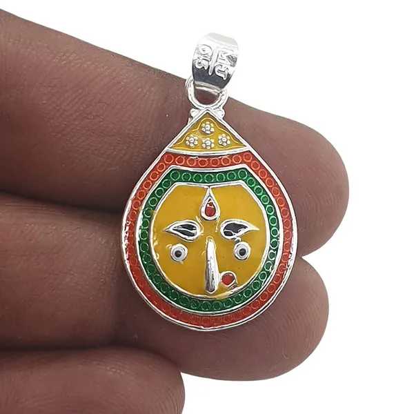 Silver_Maa_Kalka_Pendant_For_Unisex