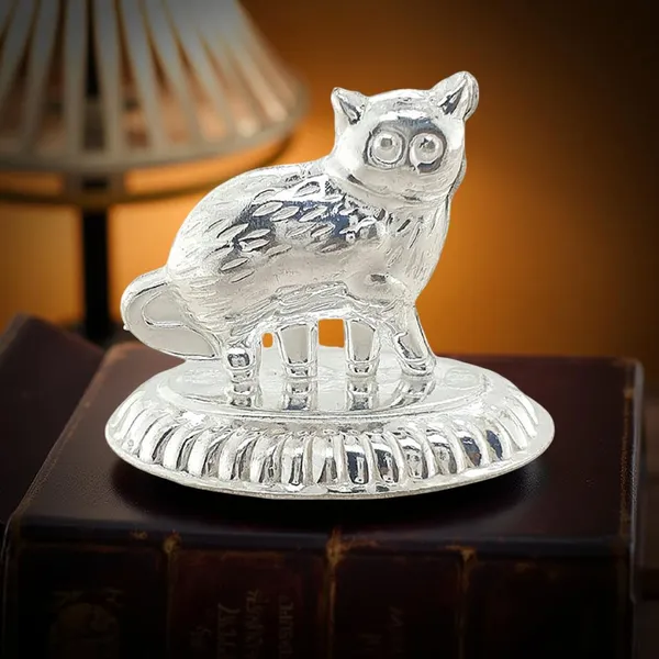 Silver_Cat_Idol_For_Pooja_Item