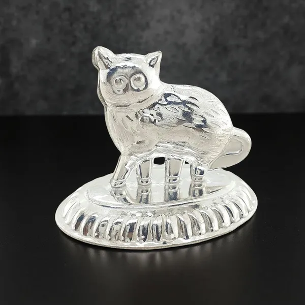 Silver_Cat_Idol_For_Pooja_Item