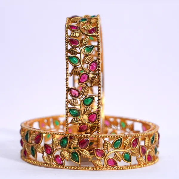 Luxury_Gold_Plated_Pure_Brass_Bangles_for_Women_|_Bangles_Set_|_2136_-_1981_|_Latest_Stylish_Traditional_Kada_Bangles_|_Just_Like_Real_Gold_Jewellery_|_Fashion_|_SET_OF_2
