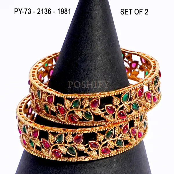 Luxury_Gold_Plated_Pure_Brass_Bangles_for_Women_|_Bangles_Set_|_2136_-_1981_|_Latest_Stylish_Traditional_Kada_Bangles_|_Just_Like_Real_Gold_Jewellery_|_Fashion_|_SET_OF_2