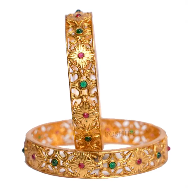 Luxury_Gold_Plated_Pure_Brass_Bangles_for_Women_|_Bangles_Set_|_2370_-_2100_|_Latest_Stylish_Traditional_Kada_Bangles_|_Just_Like_Real_Gold_Jewellery_|_Fashion_|_SET_OF_2