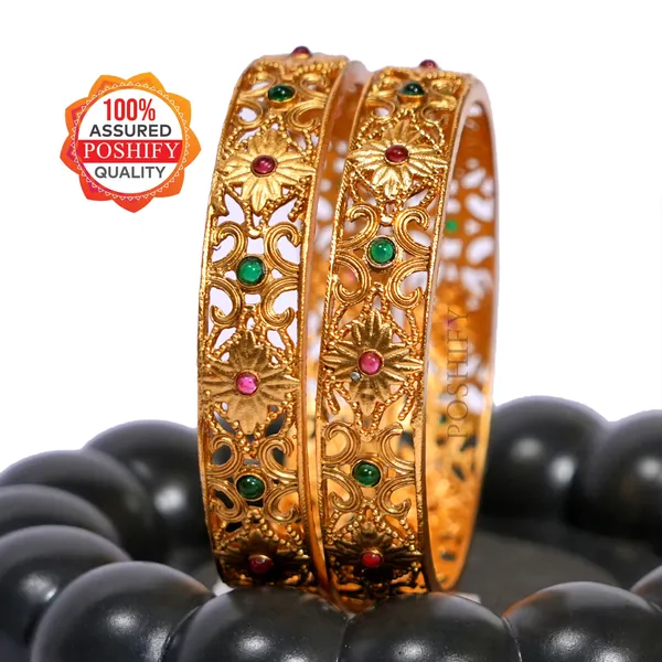 Luxury_Gold_Plated_Pure_Brass_Bangles_for_Women_|_Bangles_Set_|_2370_-_2100_|_Latest_Stylish_Traditional_Kada_Bangles_|_Just_Like_Real_Gold_Jewellery_|_Fashion_|_SET_OF_2