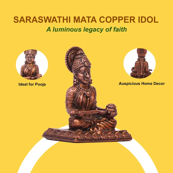 SARASWATHI_MATA_COPPER_IDOL