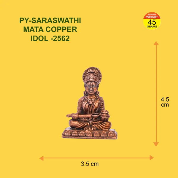 SARASWATHI_MATA_COPPER_IDOL