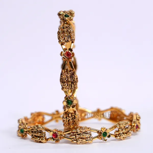 Luxury_Gold_Plated_Ram_Parivar_Design_Pure_Brass_Bangles_for_Women_|_Bangles_Set_|_1489_-_1505_|_Latest_Stylish_Traditional_Kada_Bangles_|_Just_Like_Real_Gold_Jewellery_|_Fashion_|_SET_OF_2