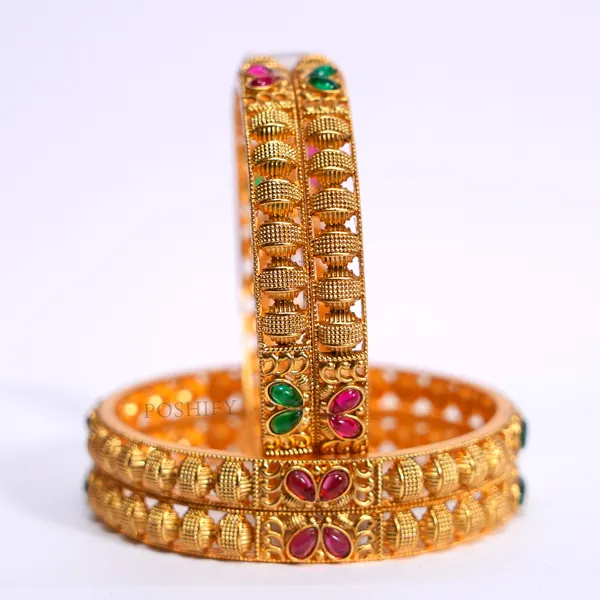 Luxury_Gold_Plated_Pure_Brass_Bangles_for_Women_|_Bangles_Set_|_2424_-_1911_|_Latest_Stylish_Traditional_Kada_Bangles_|_Just_Like_Real_Gold_Jewellery_|_Fashion_|_SET_OF_4