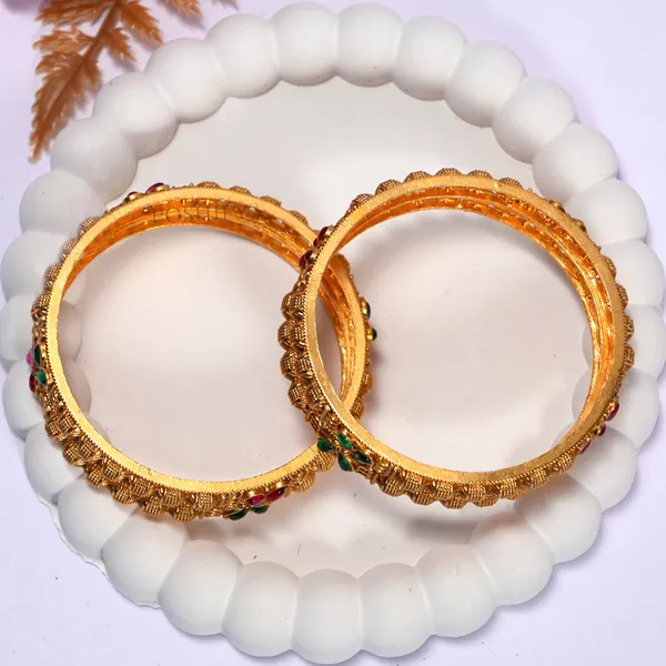 Luxury_Gold_Plated_Pure_Brass_Bangles_for_Women_|_Bangles_Set_|_2424_-_1911_|_Latest_Stylish_Traditional_Kada_Bangles_|_Just_Like_Real_Gold_Jewellery_|_Fashion_|_SET_OF_4