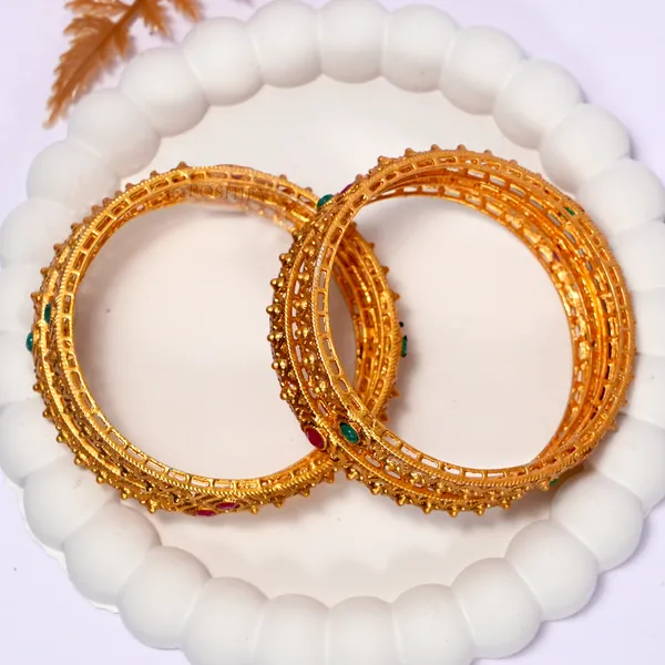 Luxury_Gold_Plated_Pure_Brass_Bangles_for_Women_|_Bangles_Set_|_2322_-_2009_|_Latest_Stylish_Traditional_Kada_Bangles_|_Just_Like_Real_Gold_Jewellery_|_Fashion_|_SET_OF_4
