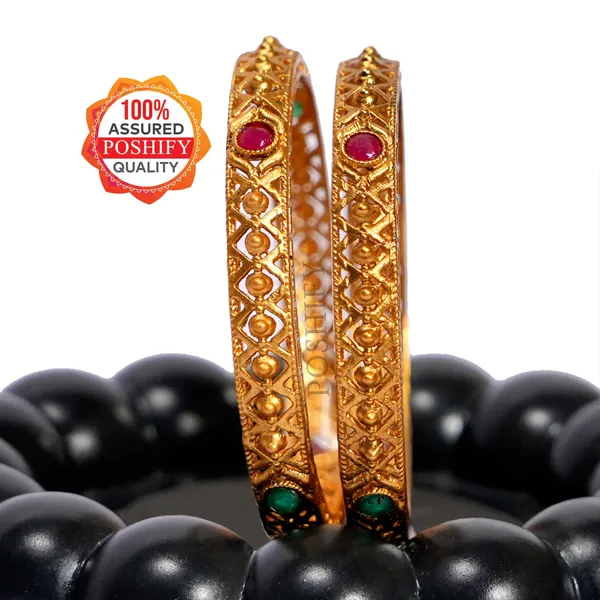 Luxury_Gold_Plated_Pure_Brass_Bangles_for_Women_|_Bangles_Set_|_2322_-_2009_|_Latest_Stylish_Traditional_Kada_Bangles_|_Just_Like_Real_Gold_Jewellery_|_Fashion_|_SET_OF_4