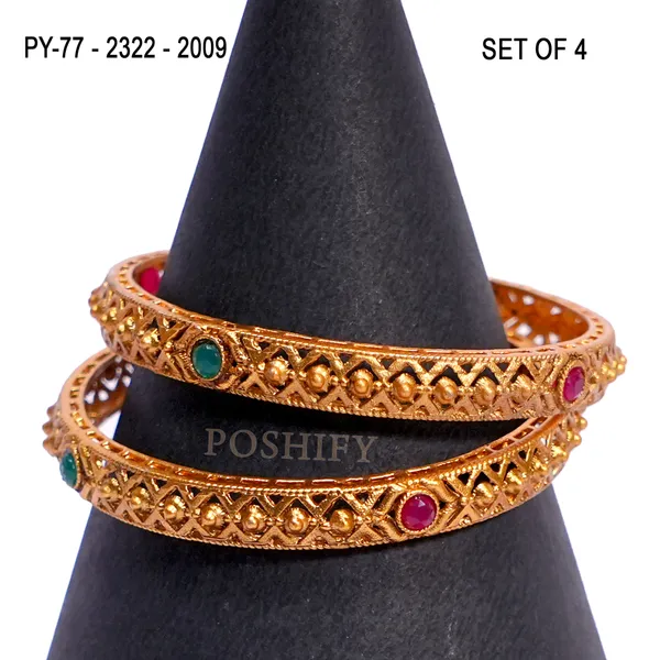 Luxury_Gold_Plated_Pure_Brass_Bangles_for_Women_|_Bangles_Set_|_2322_-_2009_|_Latest_Stylish_Traditional_Kada_Bangles_|_Just_Like_Real_Gold_Jewellery_|_Fashion_|_SET_OF_4