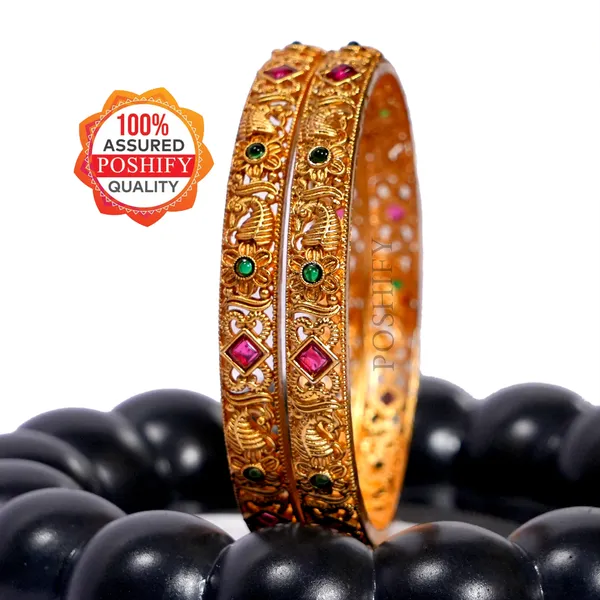 Luxury_Gold_Plated_Pure_Brass_Bangles_for_Women_|_Bangles_Set_|_2426_-_1848_|_Latest_Stylish_Traditional_Kada_Bangles_|_Just_Like_Real_Gold_Jewellery_|_Fashion_|_SET_OF_4