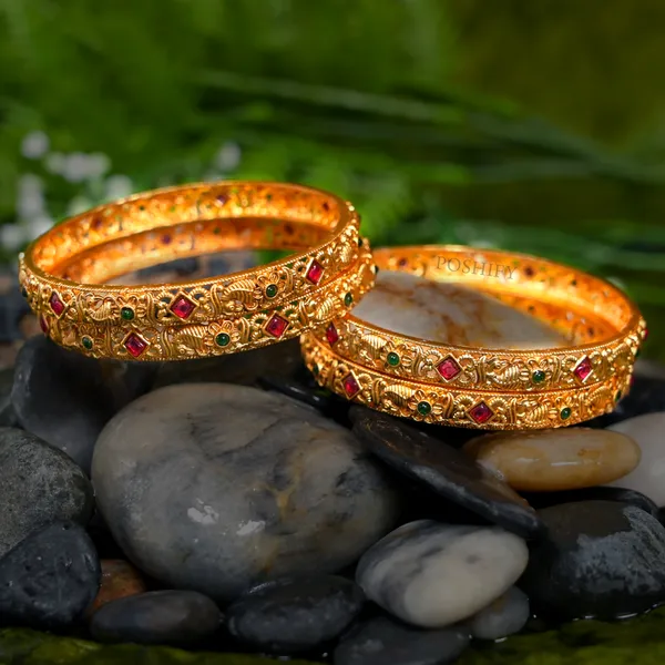 Luxury_Gold_Plated_Pure_Brass_Bangles_for_Women_|_Bangles_Set_|_2426_-_1848_|_Latest_Stylish_Traditional_Kada_Bangles_|_Just_Like_Real_Gold_Jewellery_|_Fashion_|_SET_OF_4