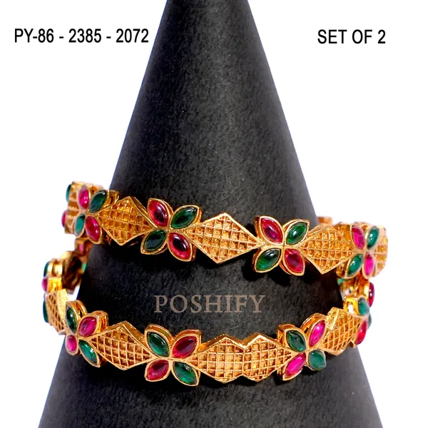 Luxury_Gold_Plated_Pure_Brass_Bangles_for_Women_|_Bangles_Set_|_2385_-_2072_|_Latest_Stylish_Traditional_Kada_Bangles_|_Just_Like_Real_Gold_Jewellery_|_Fashion_|_SET_OF_2