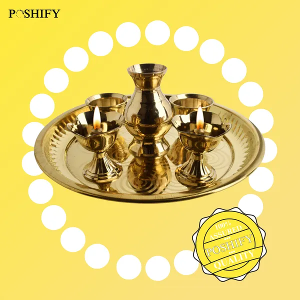 Gold_Brass_Pooja_Thali_Set