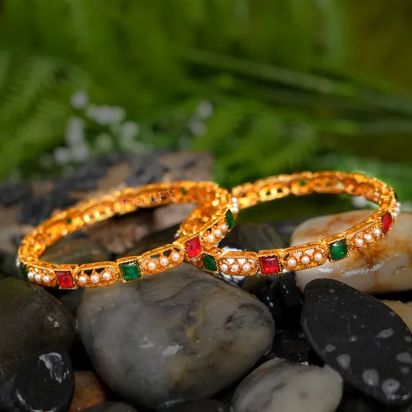 Luxury_Gold_Plated_Pure_Brass_Bangles_for_Women_|_Bangles_Set_|_2403_-_1764_|_Latest_Stylish_Traditional_Kada_Bangles_|_Just_Like_Real_Gold_Jewellery_|_Fashion_|_SET_OF_4