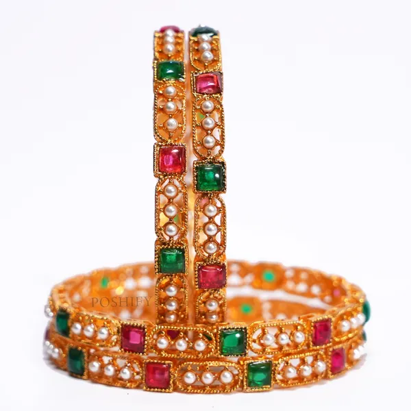 Luxury_Gold_Plated_Pure_Brass_Bangles_for_Women_|_Bangles_Set_|_2403_-_1764_|_Latest_Stylish_Traditional_Kada_Bangles_|_Just_Like_Real_Gold_Jewellery_|_Fashion_|_SET_OF_4