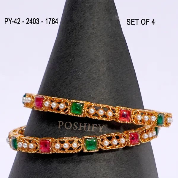 Luxury_Gold_Plated_Pure_Brass_Bangles_for_Women_|_Bangles_Set_|_2403_-_1764_|_Latest_Stylish_Traditional_Kada_Bangles_|_Just_Like_Real_Gold_Jewellery_|_Fashion_|_SET_OF_4