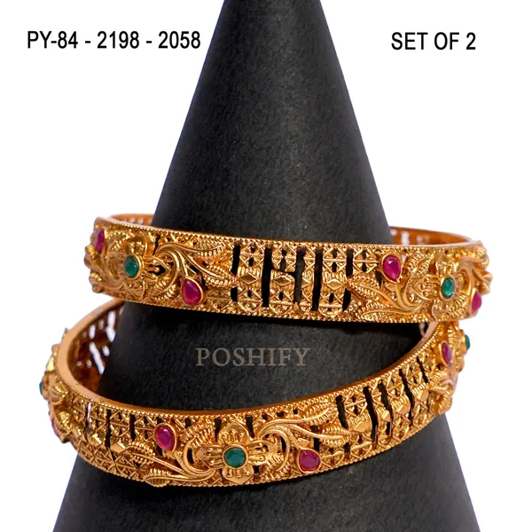 Luxury_Gold_Plated_Pure_Brass_Bangles_for_Women_|_Bangles_Set_|_2198_-_2058_|_Latest_Stylish_Traditional_Kada_Bangles_|_Just_Like_Real_Gold_Jewellery_|_Fashion_|_SET_OF_2