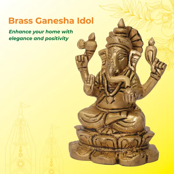 Golden_Brass_Ganesha_Idol_|_For_Spiritual_Growth