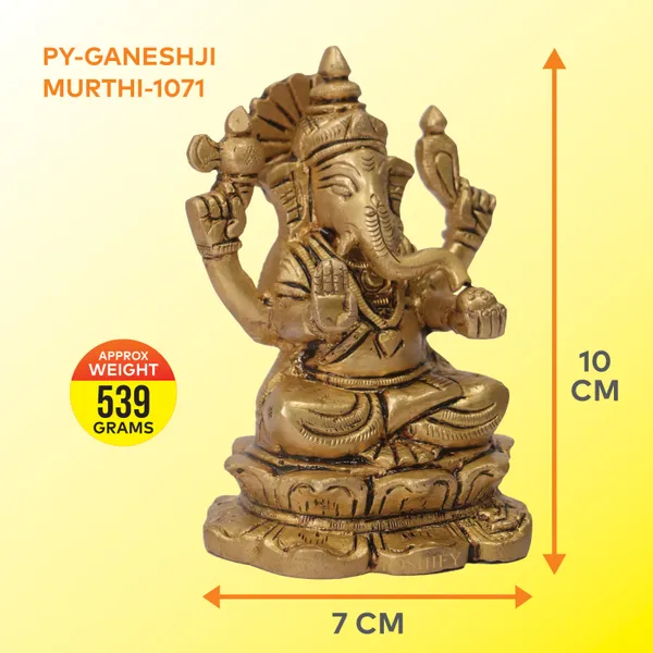Golden_Brass_Ganesha_Idol_|_For_Spiritual_Growth