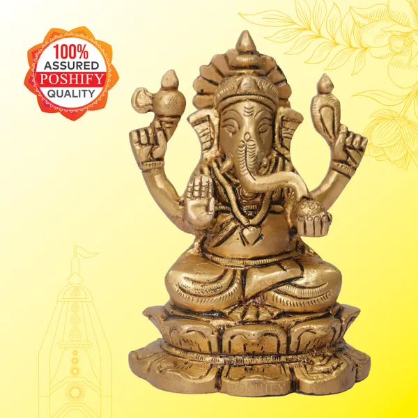 Golden_Brass_Ganesha_Idol_|_For_Spiritual_Growth
