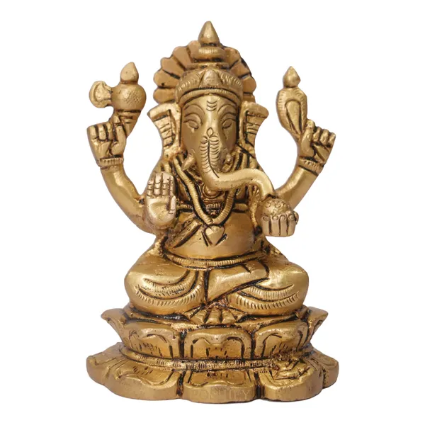 Golden_Brass_Ganesha_Idol_|_For_Spiritual_Growth