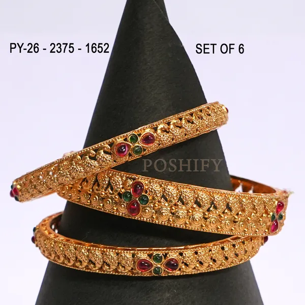 Luxury_Gold_Plated_Pure_Brass_Bangles_for_Women_|_Bangles_Set_|_2375_-_1652_|_Latest_Stylish_Traditional_Kada_Bangles_|_Just_Like_Real_Gold_Jewellery_|_Fashion_|_SET_OF_6
