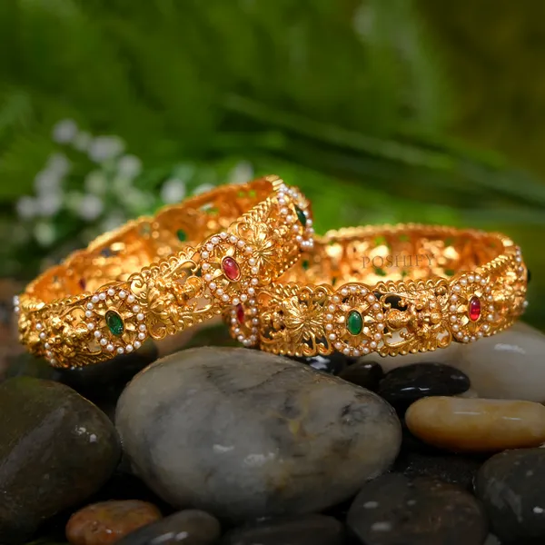 Luxury_Gold_Plated_Goddess_Laxmi_Design_Pure_Brass_Bangles_for_Women_|_Bangles_Set_|_1489_-_1505_|_Latest_Stylish_Traditional_Kada_Bangles_|_Just_Like_Real_Gold_Jewellery_|_Fashion_|_SET_OF_2