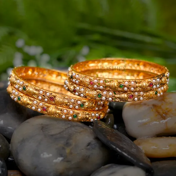 Luxury_Gold_Plated_Pure_Brass_Bangles_for_Women_|_Bangles_Set_|_2282_-_1813_|_Latest_Stylish_Traditional_Kada_Bangles_|_Just_Like_Real_Gold_Jewellery_|_Fashion_|_SET_OF_4
