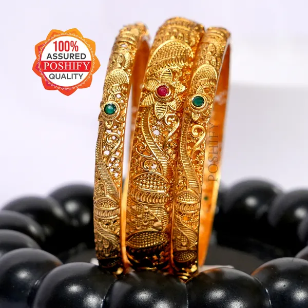 Luxury_Gold_Plated_Pure_Brass_Bangles_for_Women_|_Bangles_Set_|_2247_-_1659_|_Latest_Stylish_Traditional_Kada_Bangles_|_Just_Like_Real_Gold_Jewellery_|_Fashion_|_SET_OF_6