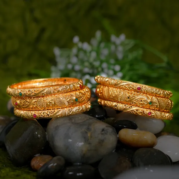 Luxury_Gold_Plated_Pure_Brass_Bangles_for_Women_|_Bangles_Set_|_2247_-_1659_|_Latest_Stylish_Traditional_Kada_Bangles_|_Just_Like_Real_Gold_Jewellery_|_Fashion_|_SET_OF_6