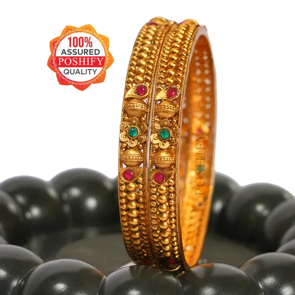Luxury_Gold_Plated_Pure_Brass_Bangles_for_Women_|_Bangles_Set_|_2239_-_1883_|_Latest_Stylish_Traditional_Kada_Bangles_|_Just_Like_Real_Gold_Jewellery_|_Fashion_|_SET_OF_4