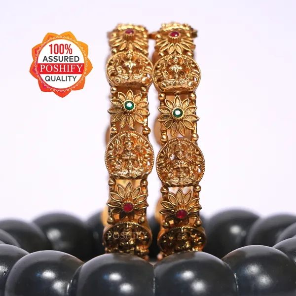 Luxury_Gold_Plated_Goddess_Laxmi_Design_Pure_Brass_Bangles_for_Women_|_Bangles_Set_|_1489_-_1505_|_Latest_Stylish_Traditional_Kada_Bangles_|_Just_Like_Real_Gold_Jewellery_|_Fashion_|_SET_OF_2