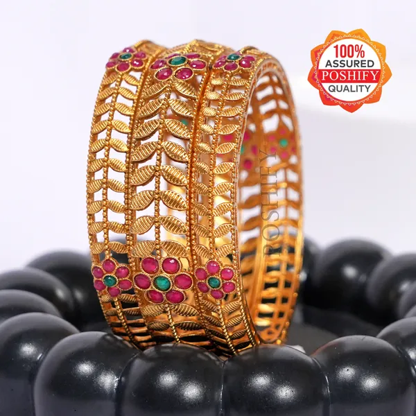 Luxury_Gold_Plated_Pure_Brass_Bangles_for_Women_|_Bangles_Set_|_2228_-_1666_|_Latest_Stylish_Traditional_Kada_Bangles_|_Just_Like_Real_Gold_Jewellery_|_Fashion_|_SET_OF_6