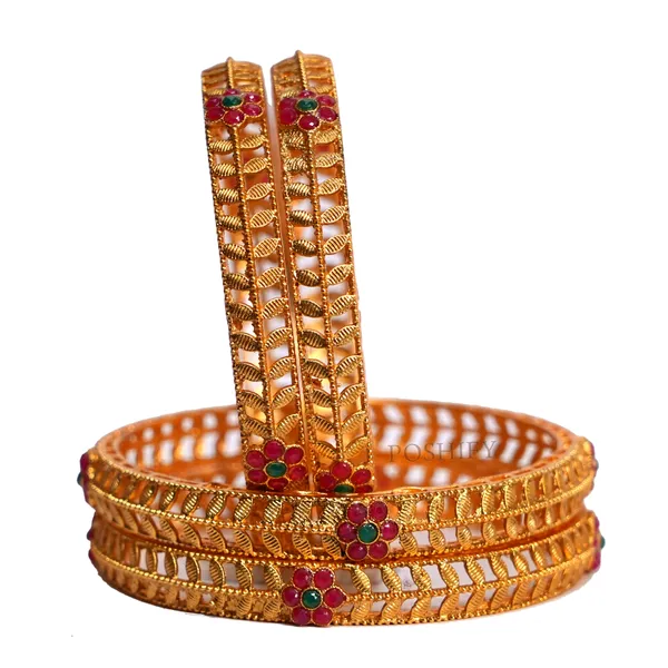 Luxury_Gold_Plated_Pure_Brass_Bangles_for_Women_|_Bangles_Set_|_2224_-_1862_|_Latest_Stylish_Traditional_Kada_Bangles_|_Just_Like_Real_Gold_Jewellery_|_Fashion_|_SET_OF_4